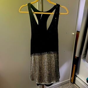 Free People sequin motorcycle back dress